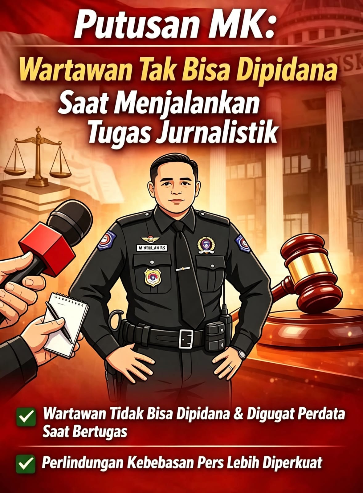 Ketum PWDPI : Dalam Menjalankan Tugas Wartawan Tidak Boleh Dipidana