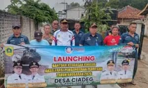 Pemdes Ciadeg Realisasikan Betonisasi Jalan di Kampung Gembrong