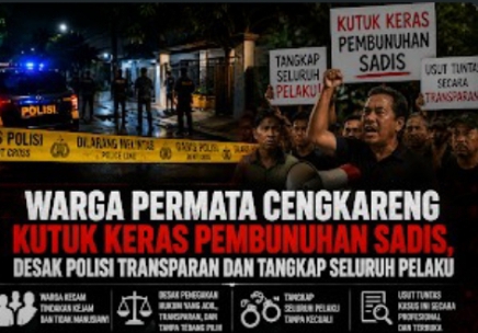 Warga Permata Cengkareng Kutuk Pembunuhan Sadis, Desak Polisi Transparan dan Tindak Tegas Pelaku