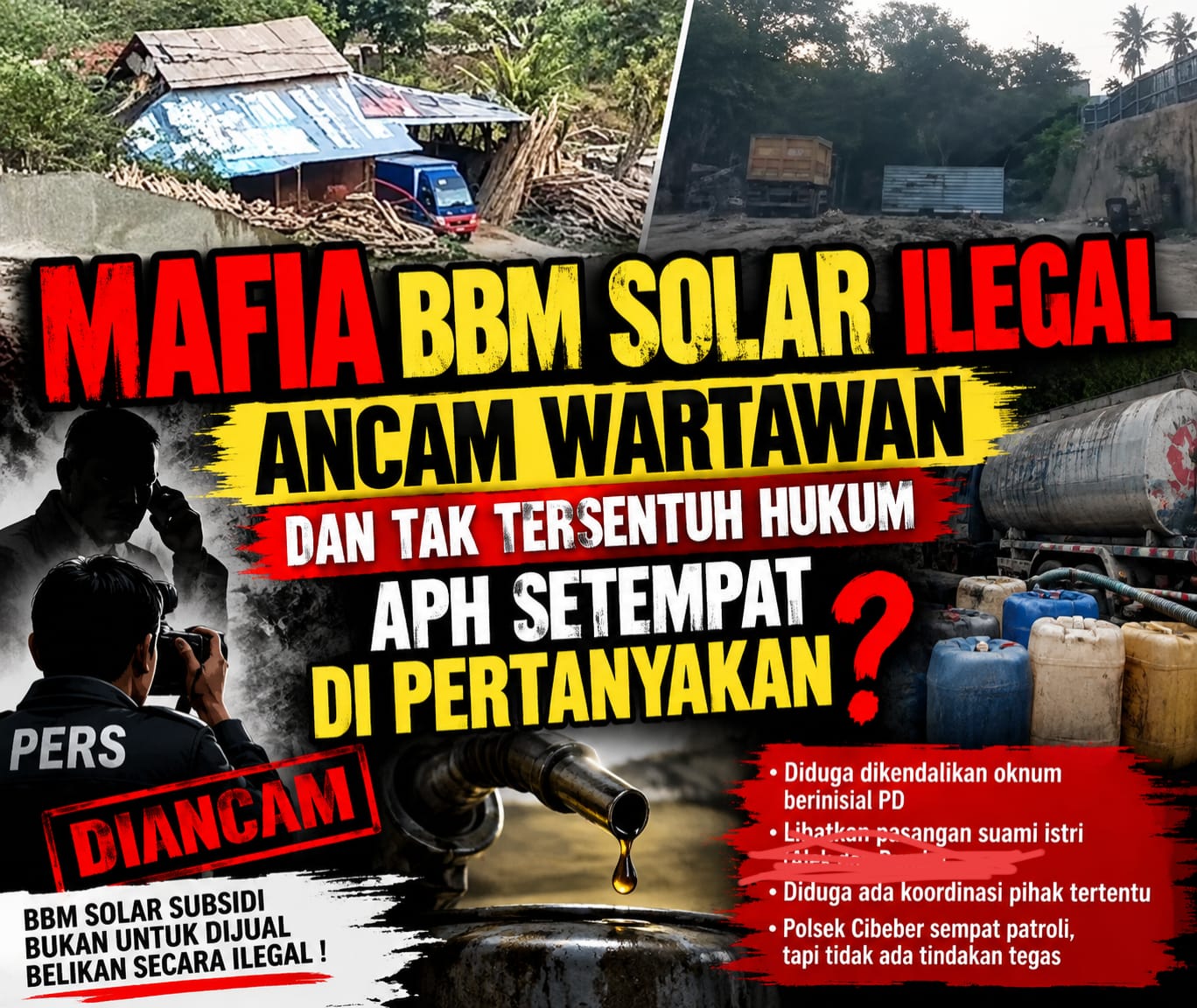 Dugaan Oknum Anggota BN Bela Negara Bekingi Aktivitas BBM Solar, Wartawan Diduga Diancam