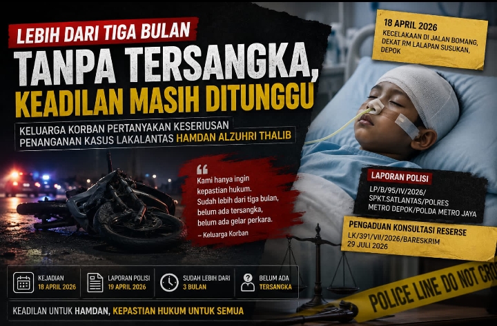 Lebih dari 100 Hari Tanpa Tersangka, Ada Apa dengan Penanganan Kasus Lakalantas Anak di Polres Metro Depok?