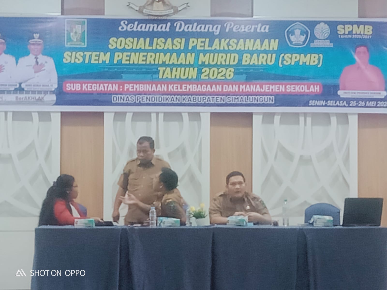 Dinas Pendidikan Kabupaten Simalungun mulai tanggal 25 hingga 26 Mei 2026 mengadakan kegiatan sosialisasi pelaksanaan Sistem Penerimaan Murid Baru (SPMB) Tahun 2026.