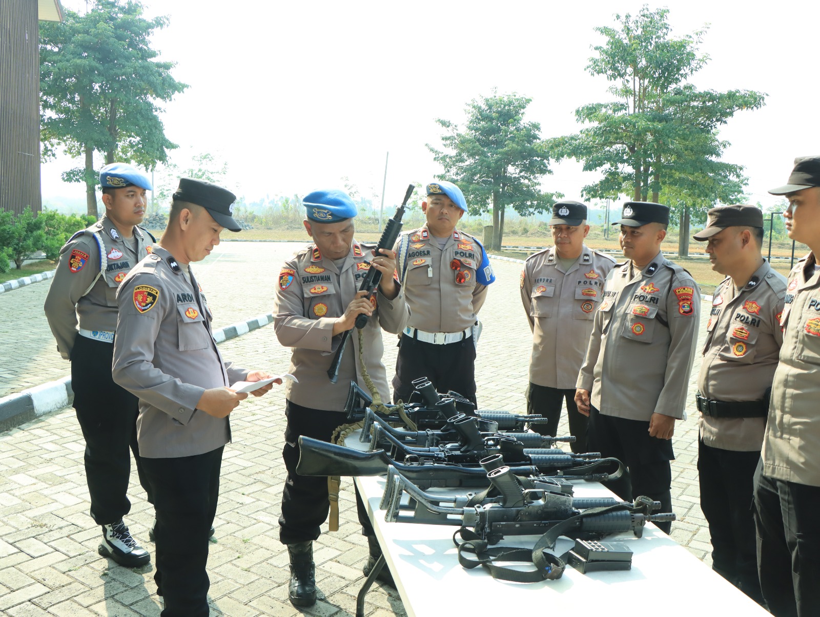 Polres Tulang Bawang Barat Gelar Pemeriksaan Berkala Senjata Api Dinas Personel