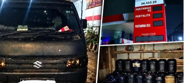 POLRES SUKABUMI GEREBEK DUGAAN PENIMBUNAN BBM SUBSIDI DI SIMPENAN, 150 JERIKEN DIAMANKAN