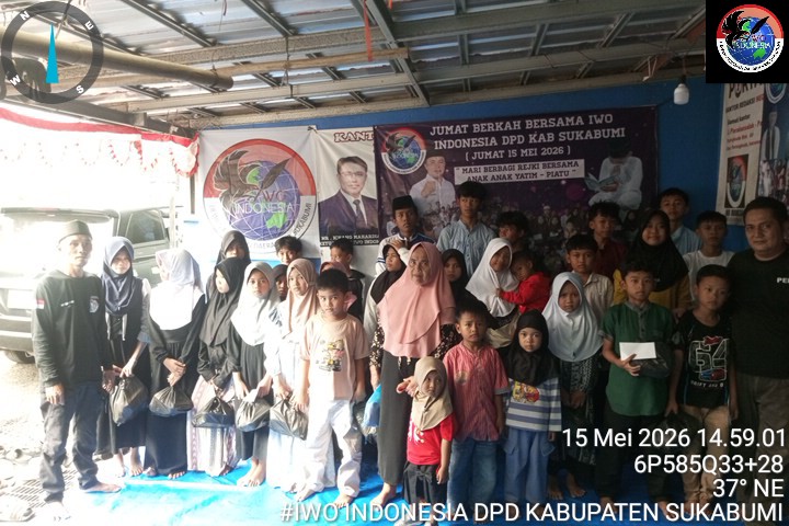 IWO Indonesia DPD Kabupaten Sukabumi Gelar Santunan Yatim Piatu, “Mengetuk Pintu Langit Bersama Anak-Anak Yatim Piatu