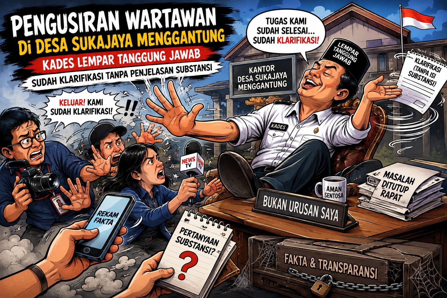 Dugaan Pengusiran Wartawan di Sukajaya Menggantung, Kades Lempar Jawaban "Sudah Klarifikasi" Tanpa Menjelaskan Substansi